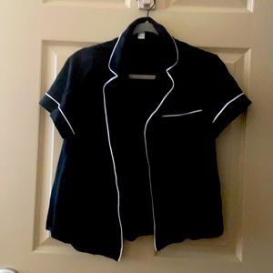 Black and white pajama set